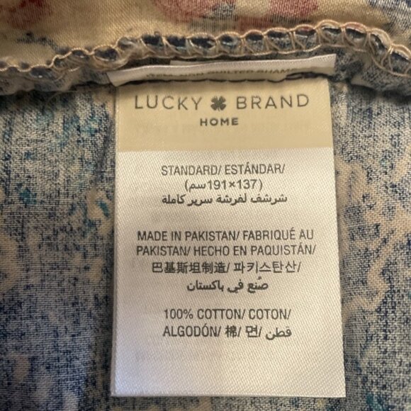 Vintage Lucky Brand Home Persian Design Pillow Shams Geometric & Floral Design - Picture 6 of 7